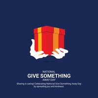 nationell ge något bort dag kreativ annonser. nationell ge något bort dag, 15 juni, , 3d illustration vektor