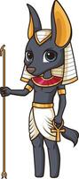 gammal egyptisk Gud anubis illustration vektor