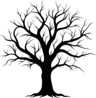 ein schwarz Silhouette von ein nackt Baum vektor