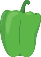 illustration av en rolig grön peppar i tecknad serie stil. vektor