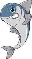 wütend Sardine Fisch Karikatur Zeichnung vektor