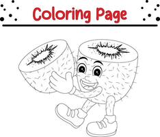 Obst Karikatur Charakter Färbung Buchseite. Färbung Buch zum Kinder. vektor