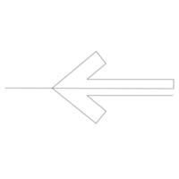 ett linje teckning av pilar vänster och rätt linjär pilar kontinuerlig linje konst illustration design vektor