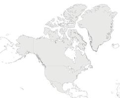 leer politisch Norden Amerika Karte Illustration isoliert im Weiß Hintergrund. editierbar und deutlich beschriftet Lagen. vektor