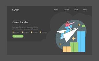 karriär stege. uppstigning till Framgång och mål prestation med ambition vektor