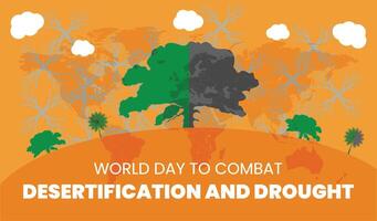 Welt Tag zu Kampf Desertifikation und Dürre vektor