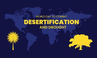 Welt Tag zu Kampf Desertifikation und Dürre vektor