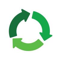Grün Recycling Symbol Design Element. runden recyceln Symbol vektor