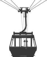 Silhouette Antenne Straßenbahn schwarz Farbe nur vektor