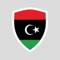 Libyen Flagge im Schild gestalten Rahmen vektor