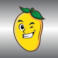 Mango Gesicht Symbol gestalten Design vektor