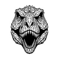 geometrisk rex, dinosaurie, tyrannosaurus, tyrannosaurus polygonal, illustration, t Rex, rex, vilda djur och växter vektor