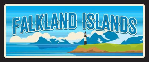 Falkland Inseln britisch alt Reise Teller vektor