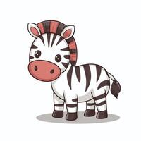 zebra svart och vit illustration vektor