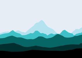 Landschaft mit Berge. Illustration im eben Stil. vektor