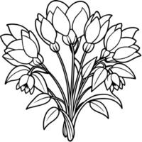 blödning hjärta blomma översikt illustration färg bok sida design, blödning hjärta blomma svart och vit linje konst teckning färg bok sidor för barn och vuxna vektor