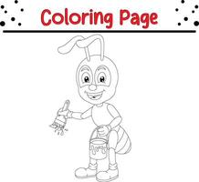 myra färg sida. buggar och insekt färg bok för barn vektor