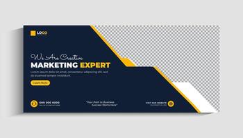 Social-Media-Cover und Web-Banner-Vorlage für Agenturen für digitales Marketing vektor