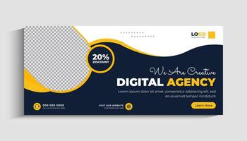 Social-Media-Cover und Web-Banner-Vorlage für Agenturen für digitales Marketing vektor