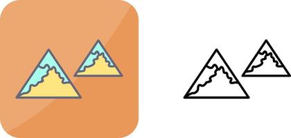 unik bergen ikon design vektor