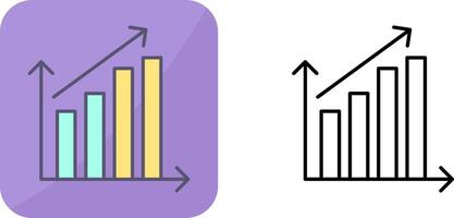 steigend Statistiken Symbol Design vektor