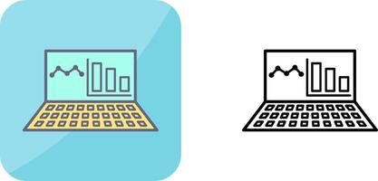 einzigartig online Statistiken Symbol Design vektor