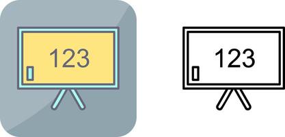 einzigartig Klassenzimmer Tafel Symbol Design vektor