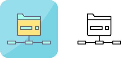 Netzwerk Mappe Symbol Design vektor