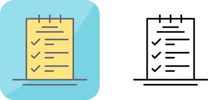 Buchung Checkliste Symbol Design vektor