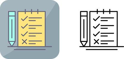 Umfrage Checkliste Symbol Design vektor