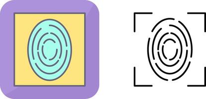 Fingerabdruck-Icon-Design vektor
