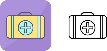 Erste-Hilfe-Kit-Icon-Design vektor