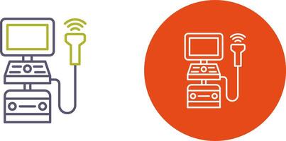 Ultraschall Maschine Symbol Design vektor