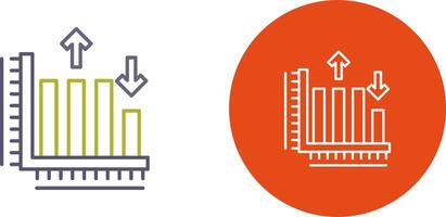 Balkendiagramm-Icon-Design vektor