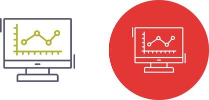 Liniendiagramm-Icon-Design vektor