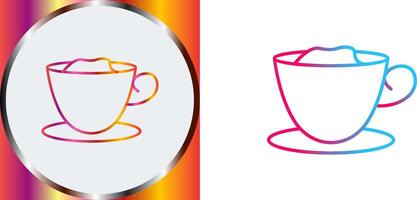 krämig kaffe ikon design vektor