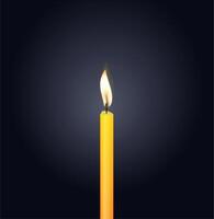 Konzept von trauern, Kerze dunkel vektor