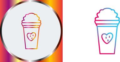 einzigartig Erdbeere Milchshake Symbol Design vektor