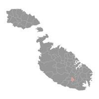 kirkop distrikt Karta, administrativ division av malta. illustration. vektor