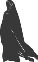 Silhouette Hijab Symbol schwarz Farbe nur vektor