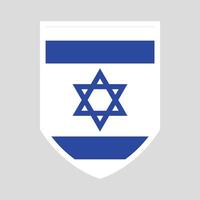 Israel flagga i skydda form ram vektor