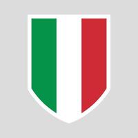 Italien flagga i skydda form ram vektor