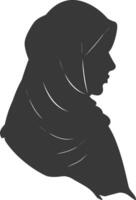 Silhouette Hijab Symbol schwarz Farbe nur vektor