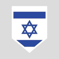 Israel flagga i skydda form ram vektor