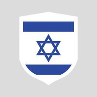 Israel flagga i skydda form ram vektor