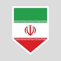 iran flagga i skydda form ram vektor