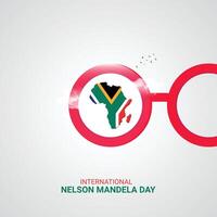Nelson Mandela International Tag kreativ Anzeigen Design. Nelson Mandela International Tag, Juli 18, , 3d Illustration vektor