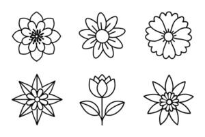 Illustration mit Blumen Tulpen Gliederung Stil Design vektor