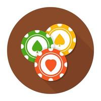 Casino-Token-Konzepte vektor