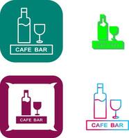 einzigartig Getränke Cafe Symbol Design vektor